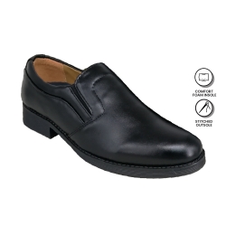 Black PVC Leather Uniform Cadet Formal Shoes Men FMA77D8